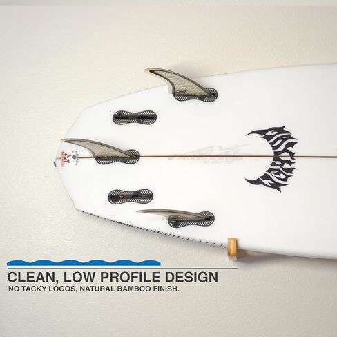 Surfboard Rack Wall Mounted | fits Shortboards, Fishes, and Midlength Surfboards | Bamboo Construction | Hardware Included (Bamboo - Oil Finish) in Saudi Arabia