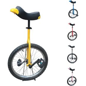 Unicycle for Adults Adjustable Seat with Unicycle Stand for Fun Fitness Exercises Balance Training Circus Performances