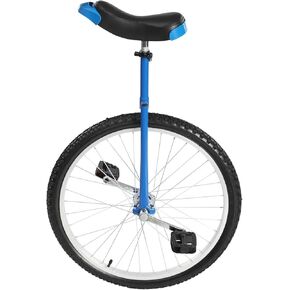 DYNAMI Unicycle with Excellent Steel Frame,Leakproof Tire,Adjustable Height,Curved PU Seat,Mute Bearing,Anti-Slip Designs,for Outdoor Sports Fitness Exercise
