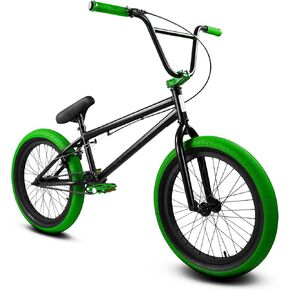 Elite BMX Bicycle 20" & 16" Freestyle Bike - Stealth and Peewee Model (Two Tone Black Green, 20")