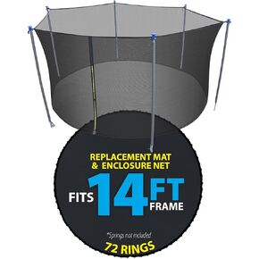 Replacement Trampoline Parts, Enclosure Net, Poles and Pad