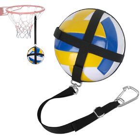 Volleyball Spike Trainer, Volleyball Training Aids Equipment for Basketball Hoop, Adjustable Volleyball Attack Holder for Solo Target Practice Jumping, Arm Swing Mechanics, Spiking Power Improving