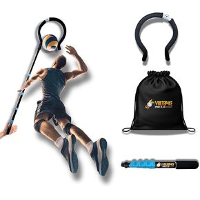 Volleyball Spike Trainer - Volleyball Serve Trainer Volleyball Spike Training Equipment- Volleyball Training Aid – Adjustable Hook to Fit Volleyballs (Ball not Included)