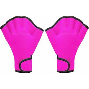 1 Pair Swimming Gloves Aquatic Swim Training Gloves Neoprene Webbed Gloves Fitness Water Resistance Glove for Men Women Children Unisex