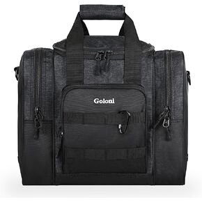 Goloni Bowling Ball Bag for Singer Ball with Padded Ball Holder, 2 Pockets fit Bowling Shoes Up to Mens Size 14 and Accessories