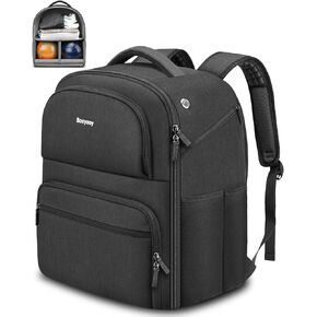Bosynoy 2 Ball Bowling Backpack, Extra Large Bowling Ball Bags for Men with 2 Bowling Ball Holder, Bowling Tote Bags Fits Shoes Up to Size 16 with A Drawstring Bag for Bowling Accessories