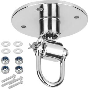 Speed Bag Swivels - Stainless Steel Speedbag Swivel - Boxing Swivel with 360° Ball Bearing - Complete Speed Bag Mount Hardware Kit - Easy Setup On Hanging Punching Platform Stand