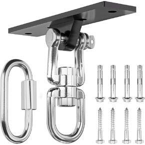 شماعة حقائب ثقيلة، دعامة تعليق مثبتة على كيس اللكم، خطاف تثبيت في السقف، حامل شعاع خشبي يدور 360 درجة، أنظمة تدريب قوة وزن الجسم، مناسبة للأراجيح وأكياس الرمل (سعة 900 رطل) in Kuwait