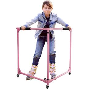 GanFindX Folding Skater Aid for Kids Roller Skating, Roller Skate Trainer for Kids Toddler 30/36 Inch Height Outdoor Roller Skates
