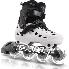 Inline Skates for Kids Girls and Boys, 4 Sizes Adjustable Roller Skates Blades with Full Light Up Wheels for Women Men, Durable Outer Shell, Roller Skates 4-12 Adults