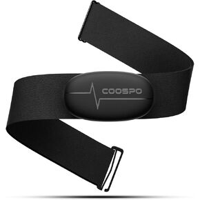 COOSPO Heart Rate Monitor Chest Strap, Bluetooth ANT+ Heart Rate Monitor Chest Sensor with 400H Battery, HRM Works with Strava/Wahoo Fitness/Polar Beat/Peloton/DDP Yoga App