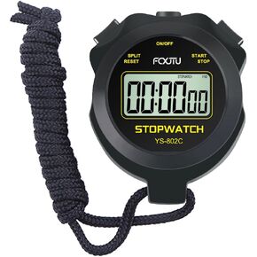 FCXJTU Digital Simple Stopwatch Timer, No Bells, No Alarm, Simple Basic Operation, Silent, Clear Display, ON/Off, Large Display for Swimming Running Training Kids Coaches Referees Teachers