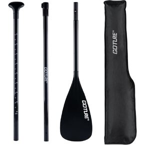 Goture Carbon Fiber Paddles Lightweight, SUP Paddles, Adjustable Carbon Shaft 3-Piece, 66’’ - 86’' Stand-up Paddle Oars for Paddleboards with Carrying Bag