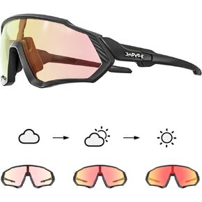 KAPVOE Photochromic Cycling Glasses Men Women Mountain Bike Sunglasses Clear MTB Bicycle Riding in Kuwait