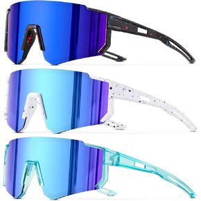 3PACK Kids Sunglasses Polarized Youth Baseball Sunglasses Boys Girls Softball Cycling UV400 Protection Goggles