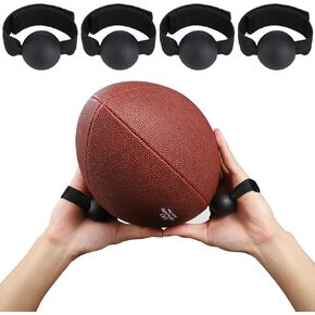 TOBWOLF 4PCS American Football Catching Trainer Band, Non-Slip Rugby Football Receiving Training Aid, Football Receiving Training, Volleyball Catching Training Hand Strap Practice Fingertip