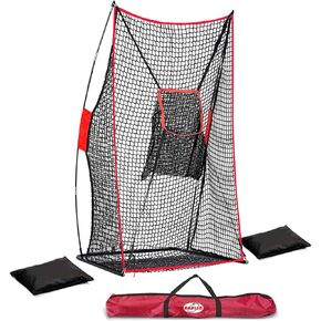 Kapler 7 ft x 4 ft Football Kicking Net with Training Target - Sideline Practice for Punting or Place Kicks, Easy to Assemble Frame Suitable for Indoor & Outdoor Use