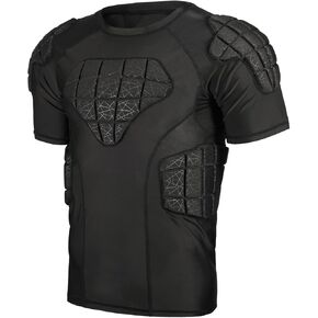 Padded Football Shirt Padded Compression Shirt Football Rib Protectors Shoulder Chest Protectors Football Undershirt Padded