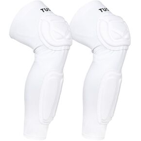 Padded Knee Calf Pads Compression Leg Sleeve Thigh Protector Gear Shin Brace for Football Basketball Volleyball Soccer Baseball for Adult (1 Pair)