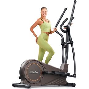 Niceday Elliptical Machine, Elliptical Exercise Machine for Home with Hyper-Quiet Magnetic Driving System, Elliptical Trainer with 15.5IN-18IN Stride, 16 Resistance Levels, 400LBS Loading Capacity