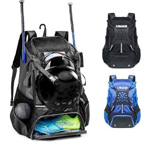 Youth Baseball Bag, Baseball Backpack for Boys,Youth, Adults-Bat Bag, Softball Bag, T-Ball, Softball Equipment & Accessories for Bat, Glove Holder, Helmet, Shoes Compartment, Baseball Gifts