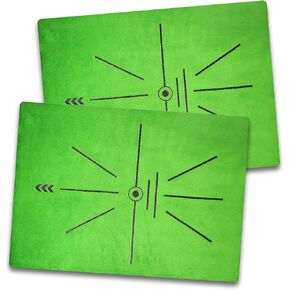 Golf Hitting Mat | Golf Training Mat for Swing Path Feedback/Detection Batting | Extra Replaceable Golf Practice Mat 16"x12" | Golf Gifts for Men/Women for Home Indoor Outdoor