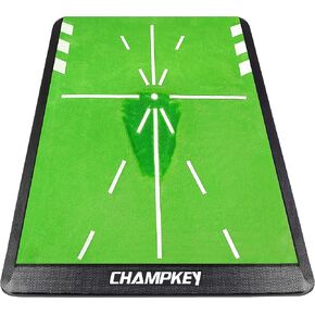 CHAMPKEY Heavy-Duty Golf Hitting Mat - Swing Path Feedback Golf Practice Mat - Ideal for Indoor and Outdoor Training