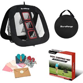Pop-Up Golf Chipping Net - Ultimate Target Training Chip Aids for Precision & Distance, Outdoor | Indoor Practice, Golfer Gift