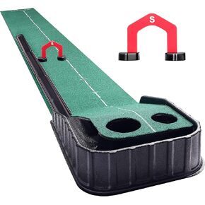 CHAMPKEY Golf Putting Green Indoor - Advanced Guides Golf Putting Mat - Enhance Putting Accuracy and Challenge