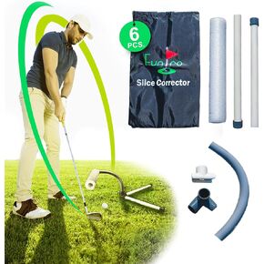 Slice Corrector – Updated Portable Golf Swing Trainer, Lightweight Practice Aid for Beginners & Pros, A Must-Have Golf Training Aid
