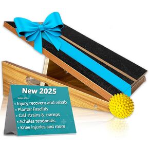 BAM Athletica Slant Board for Calf Stretching, Squats & Physical Therapy | Adjustable Non-Slip Wide Incline Board for Plantar Fasciitis, Achilles Relief & Injury Recovery | Professional Calf Stretcher