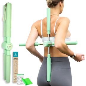 Posture Corrector Yoga Cross Stick - Back Pain Relief for Men Women - Back Stretcher and Straightener for Upper and Lower Back - Stretch Pole - Neck Hump Equipment bar Device Brace