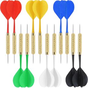 Accmor 18 Pack Steel Tip Darts, 18 Grams Metal Tip Dart Set, Darts Metal Tip Set, Metal Darts for Dartboard