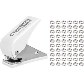 CyeeLife-Dart Flights Puncher+100 Spring Rings-Dart Accessories for Plastic shafts