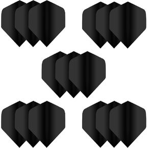 Extra Thick Standard Dart Flights, 5 Sets (15 Dart Flights), 5 Colors,Dart Accessories, Dart Flight Sets for Soft Darts and Steel Darts