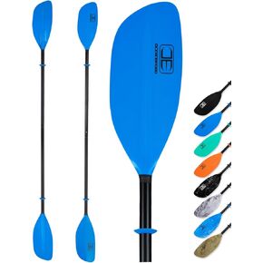 OCEANBROAD Kayak Paddle 86in/218cm, 90.5in/230cm Alloy Shaft 2-Piece Floatable Kayak Oar for Kayaking Canoeing Boating