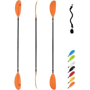 OCEANBROAD Kayak Paddle 86in/218cm, 90.5in/230cm, 95in/241cm Alloy Shaft Kayaking Boating Canoeing Oar with Paddle Leash 1 Paddle