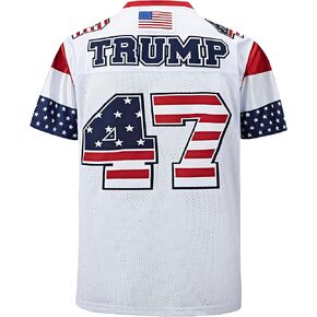 2024 USA 47th President Trump Football Jersey #47 America Flag TOP Stitched