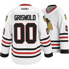 قميص الهوكي لفيلم Griswold #00 - حروف وأرقام مخيطة، ملابس Fabs الأصلية 2XL
