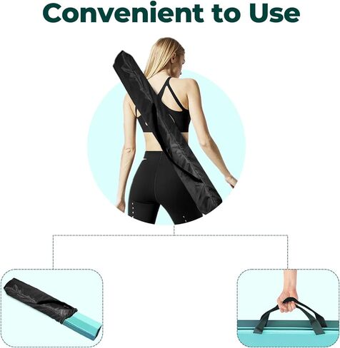 FBSPORT 8/10ft Balance Beam: Folding Floor Gymnastics Equipment PU Leather for Kids Adults,Non Slip Rubber Base, Gymnastics Beam for Training, Practice, Professional Home Training in Kuwait