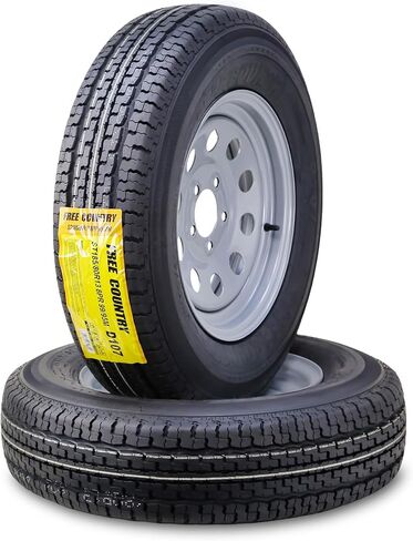 Trailer Tire Wheel Assembly ST235/85R16 12-Ply F 127M 8 Lug on 6.5" PCD Silver Mod Rim,SET 2 in Saudi Arabia