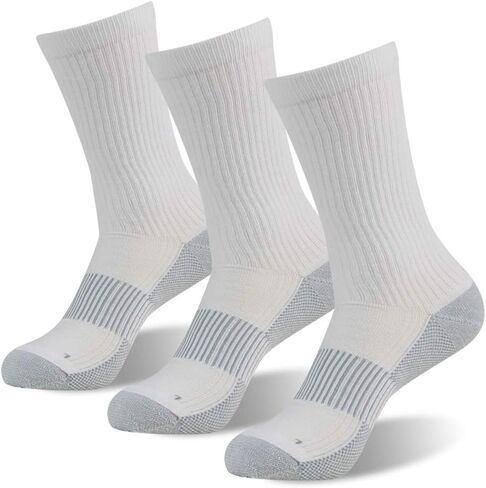 FOOTPLUS Hiking Copper Compression Socks,Unisex Cushioned Sole Arch Support Athletic Crew Running Socks in Kuwait