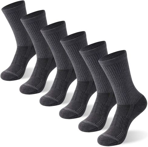 FOOTPLUS Hiking Copper Compression Socks,Unisex Cushioned Sole Arch Support Athletic Crew Running Socks in Kuwait