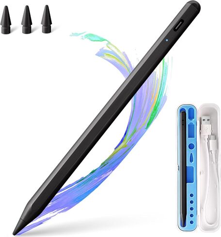 Stylus Pen for iPad Apple: Fast Charge for iPad Pencil Apple Pen with Palm Rejection Tilt Sensitivity - Pen for iPad 10/9/8/7/6, iPad Pro 12.9"/11"/13" M4, iPad Mini 6/5, iPad Air 5/4/3/11"-13" M2 in Kuwait