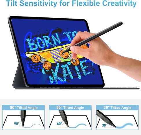 Stylus Pen for iPad Apple: Fast Charge for iPad Pencil Apple Pen with Palm Rejection Tilt Sensitivity - Pen for iPad 10/9/8/7/6, iPad Pro 12.9"/11"/13" M4, iPad Mini 6/5, iPad Air 5/4/3/11"-13" M2 in Kuwait
