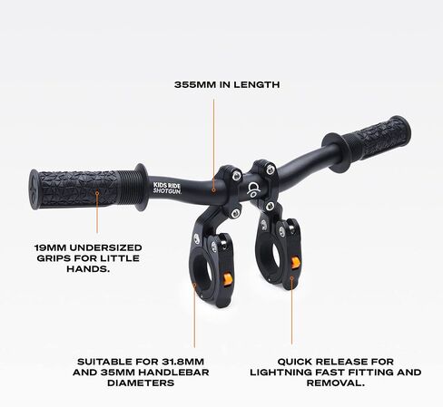 ملحق مقود الدراجة للأطفال MTB للأطفال | ملحق لمقعد الأطفال للدراجة الجبلية Shotgun | سهولة التركيب والإزالة (مقود دراجة الأطفال الاحترافي) in Kuwait
