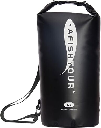 Waterproof Floating Dry Bag for Men Women - 12L Roll Top Sack Keeps Gear Dry with Shoulder Strap for Kayaking, Rafting, Boating, Swimming, Camping, Hiking, Beach, Fishing (Blue) in Saudi Arabia