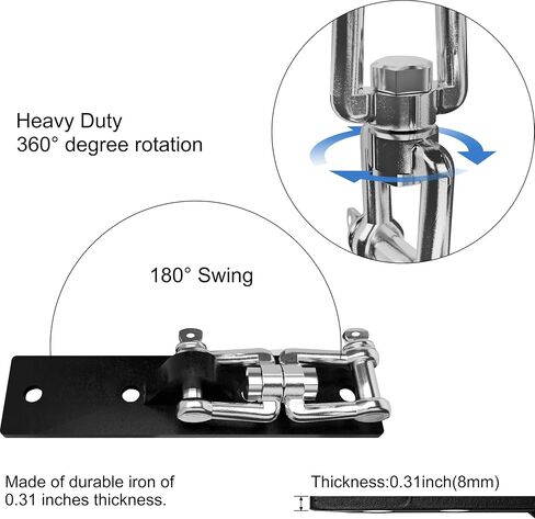 Heavy Bag Hanger,Punching Bag Mount Hanger Bracket,Ceiling Mount Hook 360°Rotation Wood Beam Holder Body Weight Strength Training Systems,Suitable for Swings and sandbags(900 LB Capacity) in Saudi Arabia