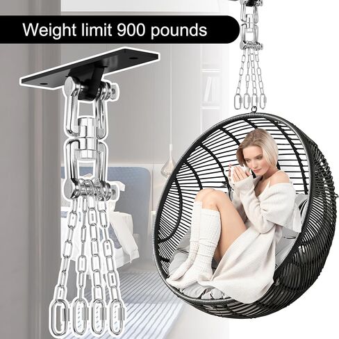 Heavy Bag Hanger,Punching Bag Mount Hanger Bracket,Ceiling Mount Hook 360°Rotation Wood Beam Holder Body Weight Strength Training Systems,Suitable for Swings and sandbags(900 LB Capacity) in Saudi Arabia