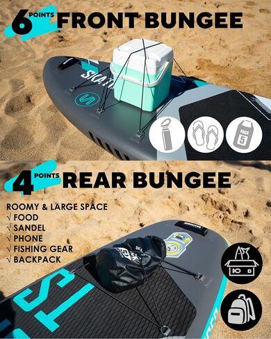 11'6×35" Super Wide Inflatable Stand Up Paddle Board, Ultra Stable Wide SUP for 2+1 People/Family/Big Size w/Shoulder Strap, 100L Backpack, All-Round Sup Board, US Fin in Saudi Arabia